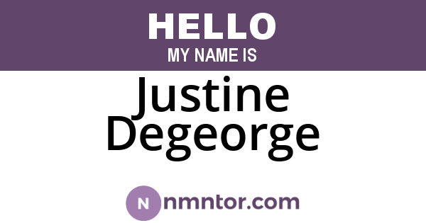 Justine Degeorge