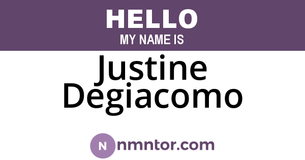 Justine Degiacomo
