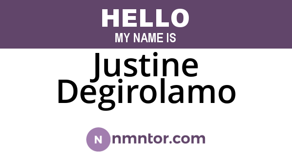Justine Degirolamo