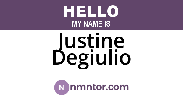 Justine Degiulio