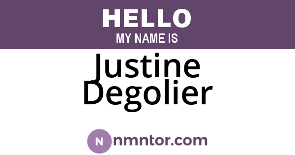 Justine Degolier