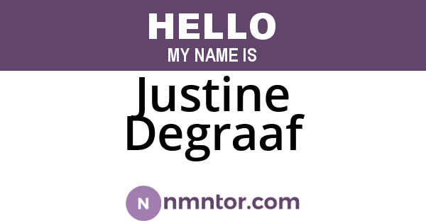 Justine Degraaf