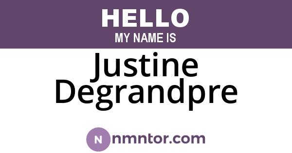 Justine Degrandpre