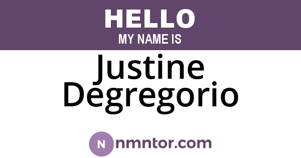 Justine Degregorio