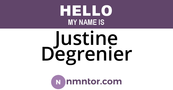 Justine Degrenier