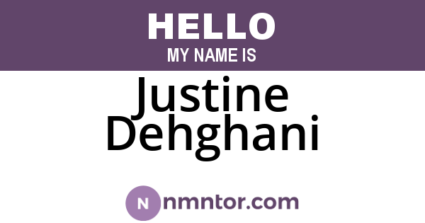 Justine Dehghani