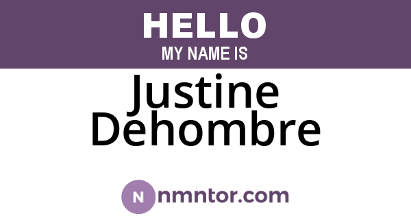 Justine Dehombre