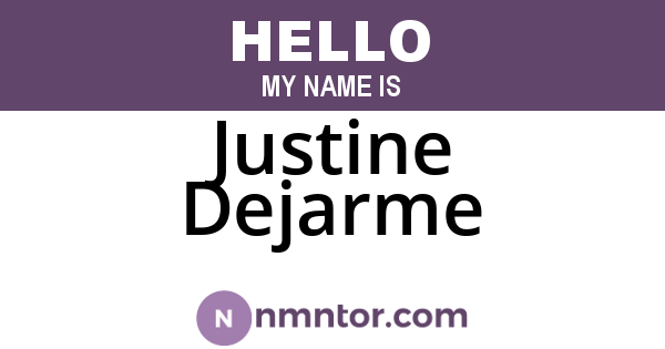Justine Dejarme