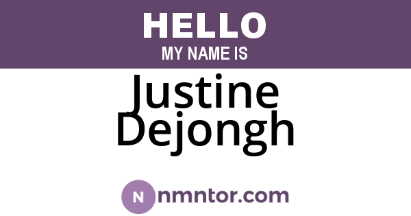 Justine Dejongh