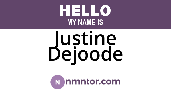 Justine Dejoode
