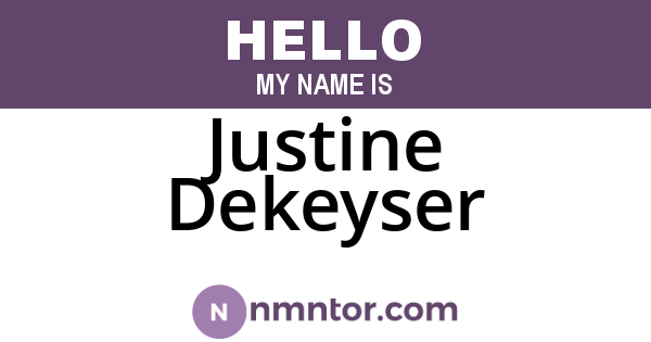 Justine Dekeyser