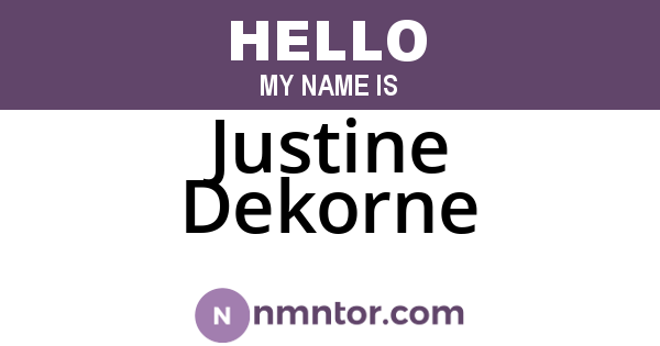 Justine Dekorne