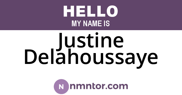 Justine Delahoussaye