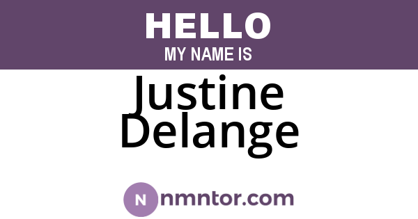 Justine Delange