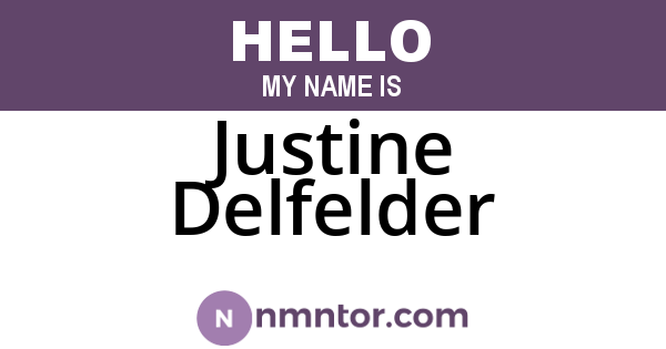 Justine Delfelder