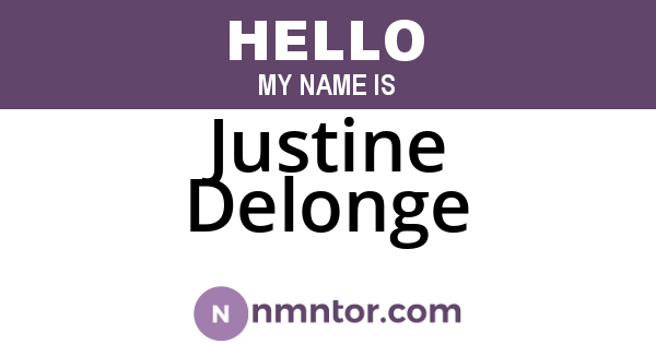 Justine Delonge
