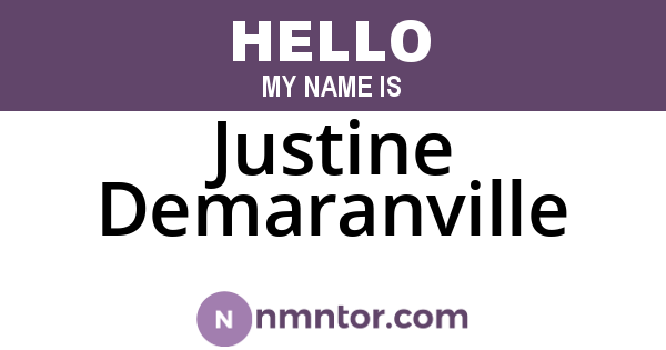 Justine Demaranville