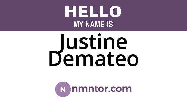 Justine Demateo