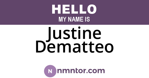 Justine Dematteo