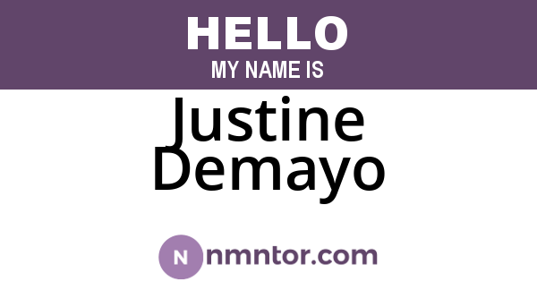 Justine Demayo