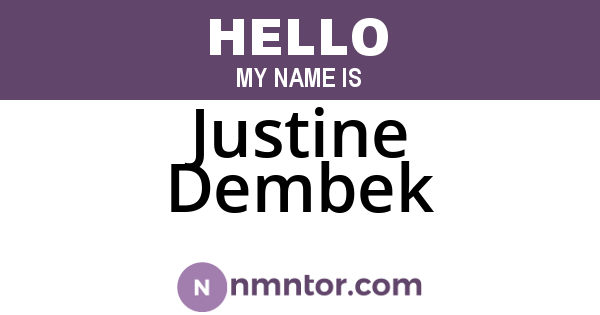 Justine Dembek