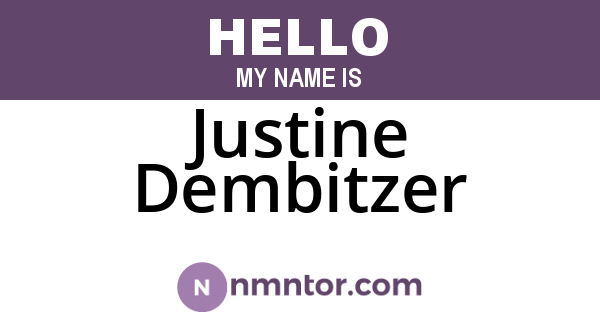 Justine Dembitzer