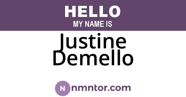 Justine Demello