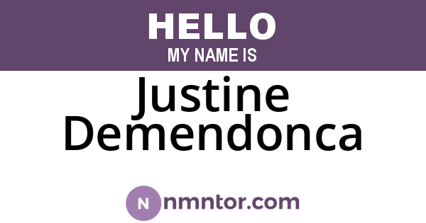Justine Demendonca