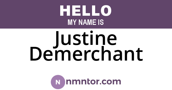 Justine Demerchant