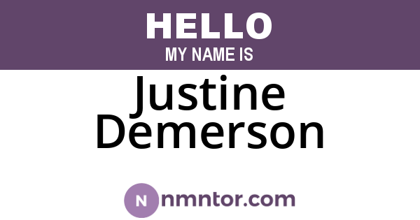 Justine Demerson