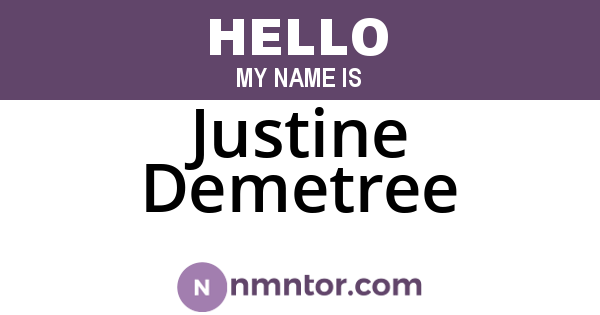 Justine Demetree