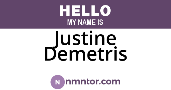 Justine Demetris