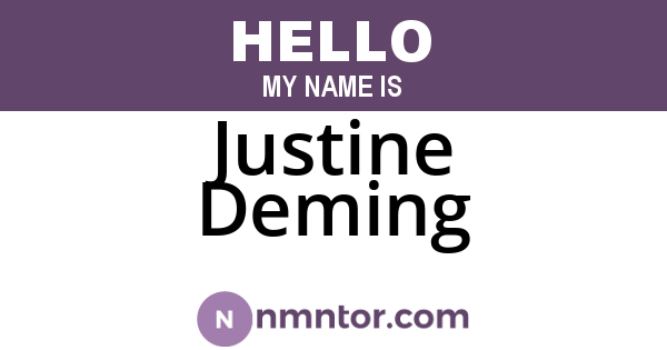Justine Deming