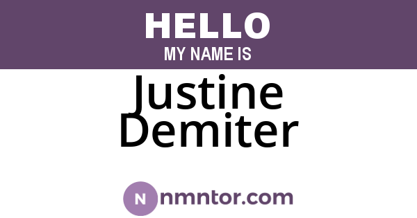 Justine Demiter