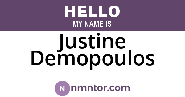 Justine Demopoulos