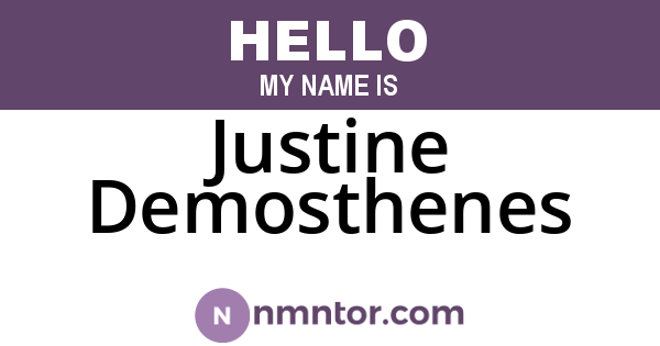 Justine Demosthenes