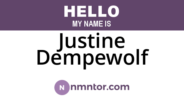 Justine Dempewolf