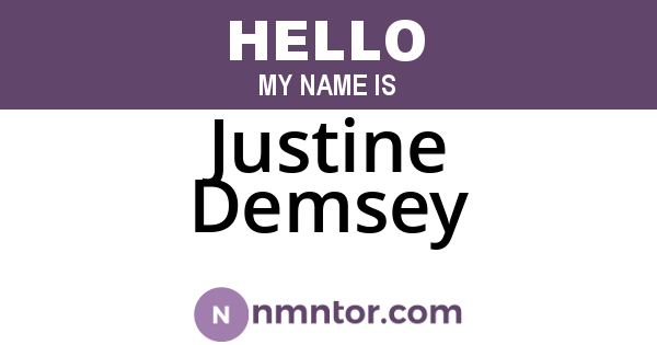 Justine Demsey