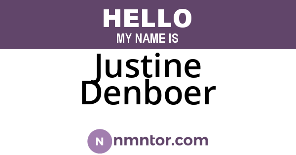 Justine Denboer