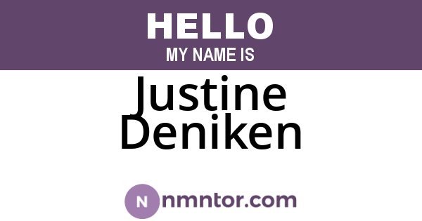 Justine Deniken