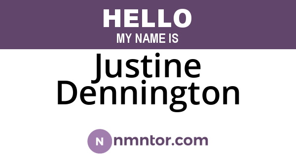 Justine Dennington