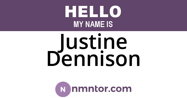 Justine Dennison