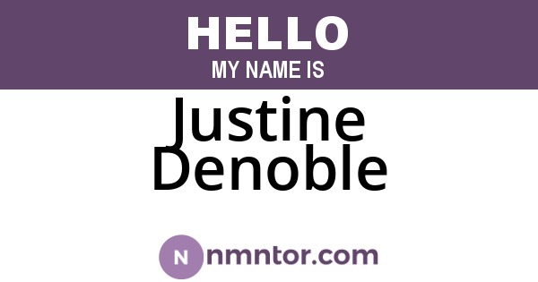 Justine Denoble