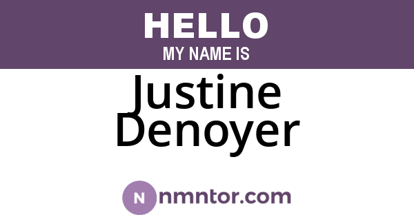 Justine Denoyer