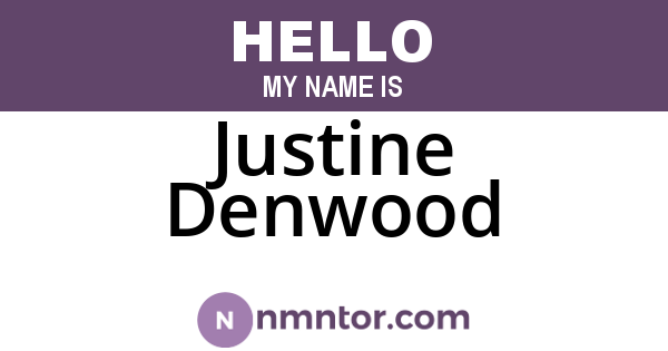 Justine Denwood
