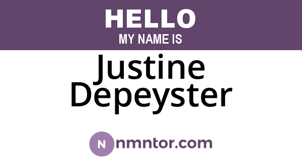 Justine Depeyster