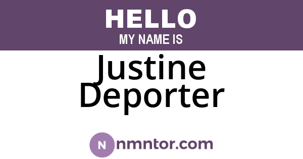 Justine Deporter