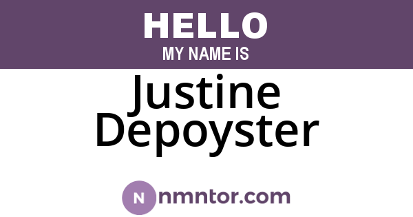 Justine Depoyster