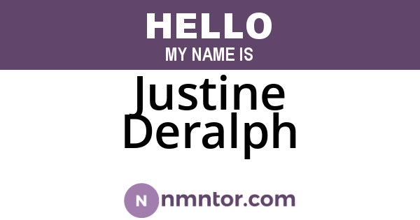 Justine Deralph