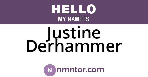 Justine Derhammer